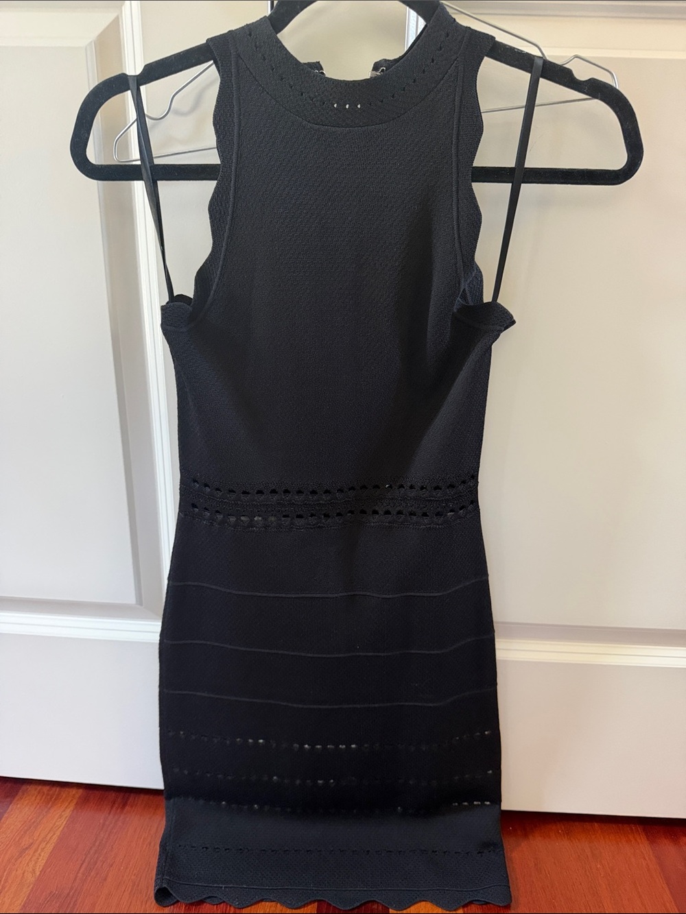 bebe Black Sleeveless Knit Mini Dress